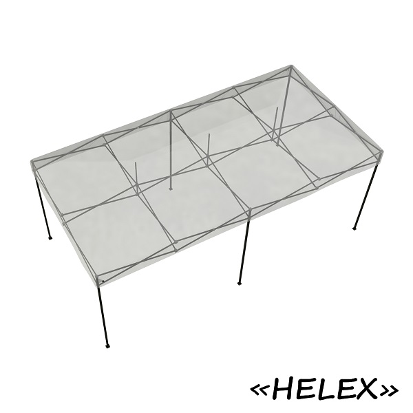 Тент-шатер быстросборный Helex 4360 3x6х3м полиэстер белый