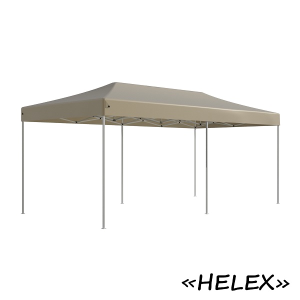 Тент-шатер быстросборный Helex 4362 3x6х3м полиэстер бежевый