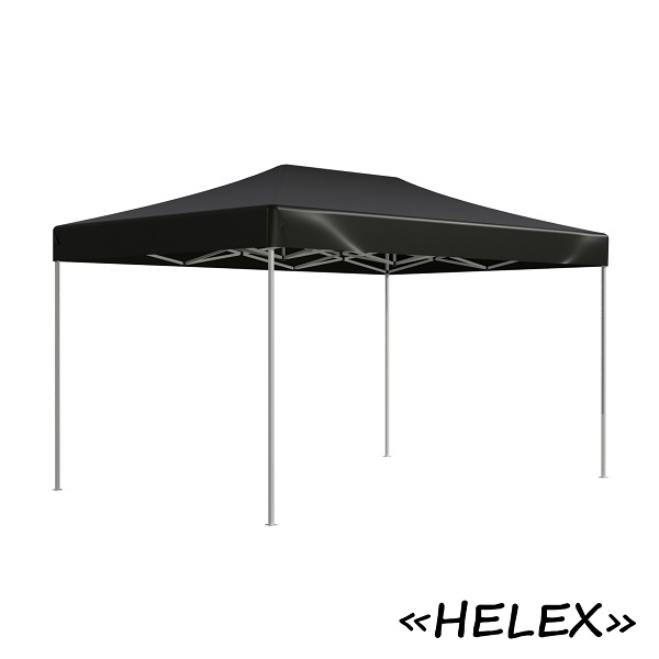 Тент-шатер быстросборный Helex 4342 3x4,5х3м полиэстер черный