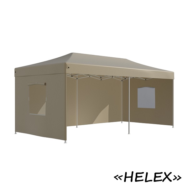 Тент-шатер быстросборный Helex 4362 3x6х3м полиэстер бежевый