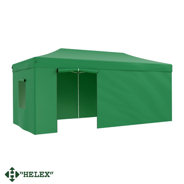 Тент-шатер быстросборный Helex 24366 6х3x3м полиэстер зеленый