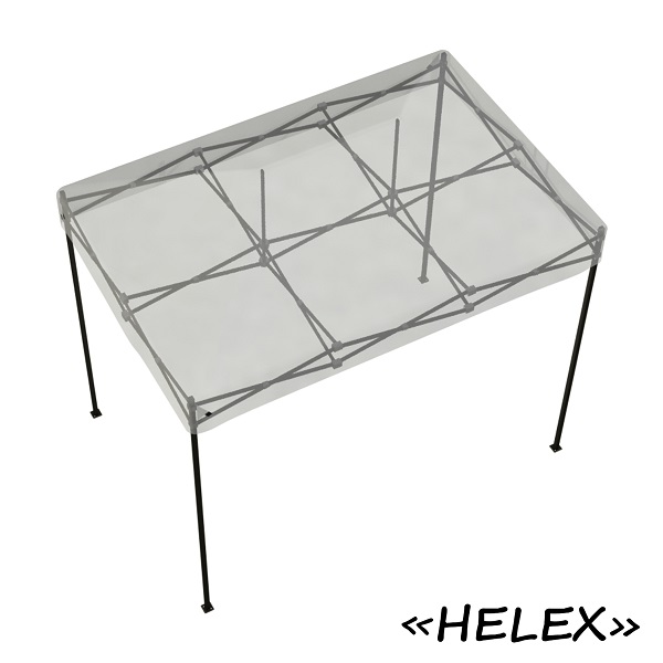 Тент-шатер быстросборный Helex 4322 3x2х3м полиэстер черный