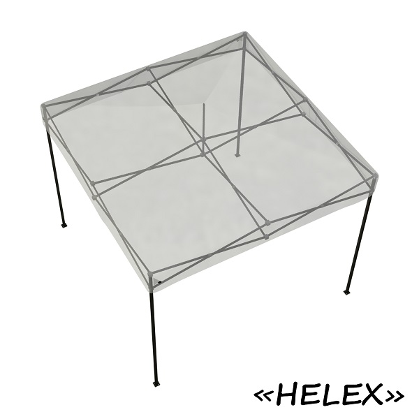 Тент-шатер быстросборный Helex 4331 3x3х3м полиэстер зеленый