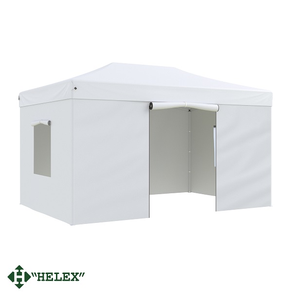 Тент-шатер быстросборный Helex 24335 4,5х3x3м полиэстер белый