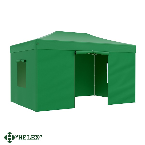 Тент-шатер быстросборный Helex 24336 4,5х3x3м полиэстер зеленый